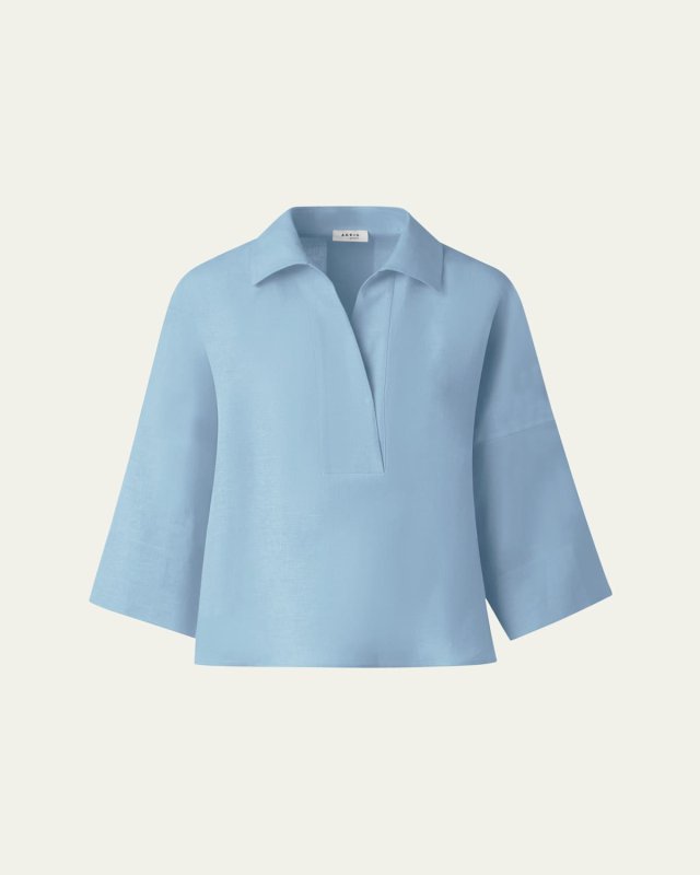 Kimono Sleeve Poplin Blouse